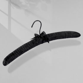 TOPIA HANGER satin bow accent adds elegant detail to any closet.