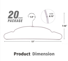 TOPIA HANGER slim design frees closet space while keeping garments neat.