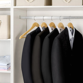 TOPIA HANGER smooth-sanded finish protects fabrics from snags.