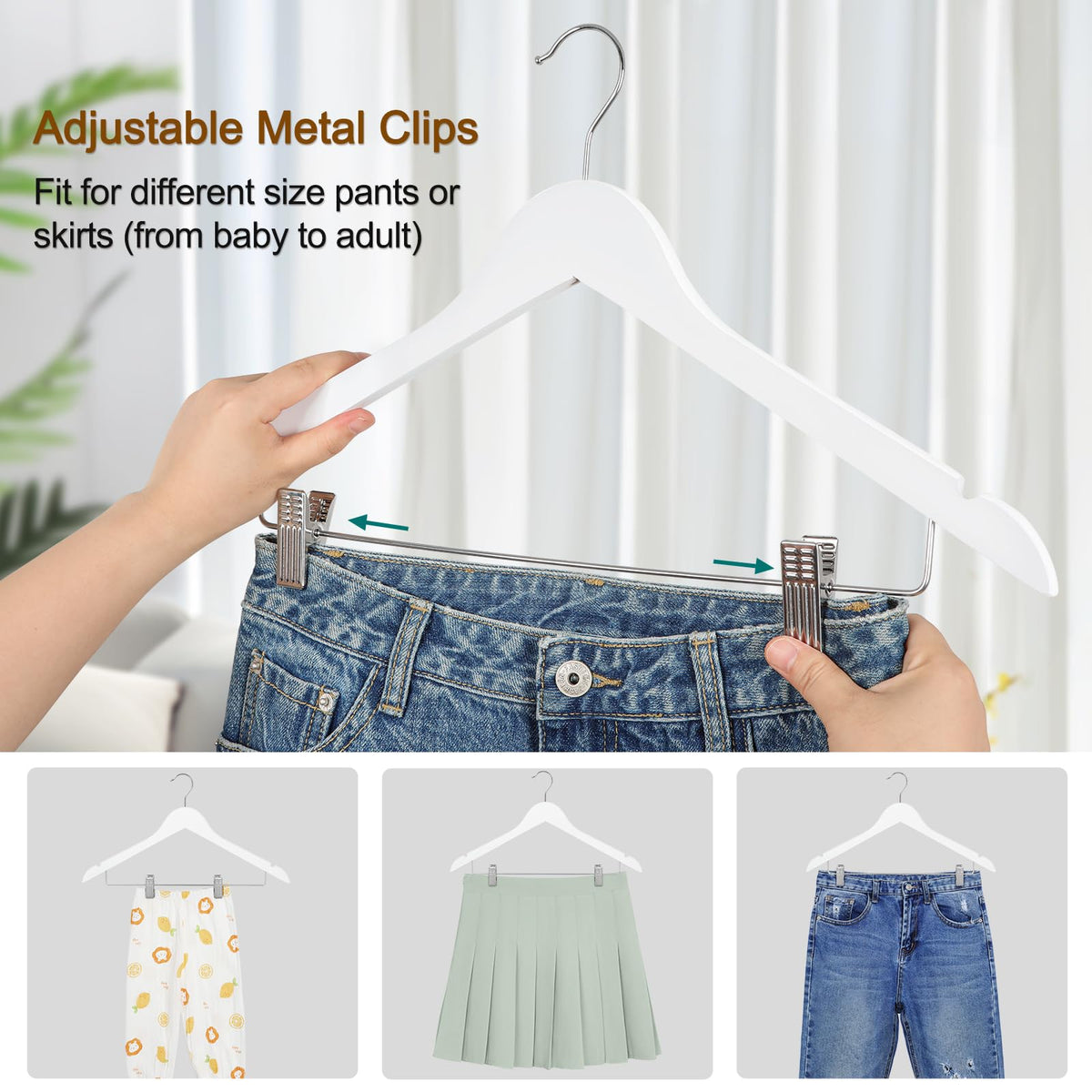TOPIA HANGER smooth sanded wood prevents fabric snags and wear.