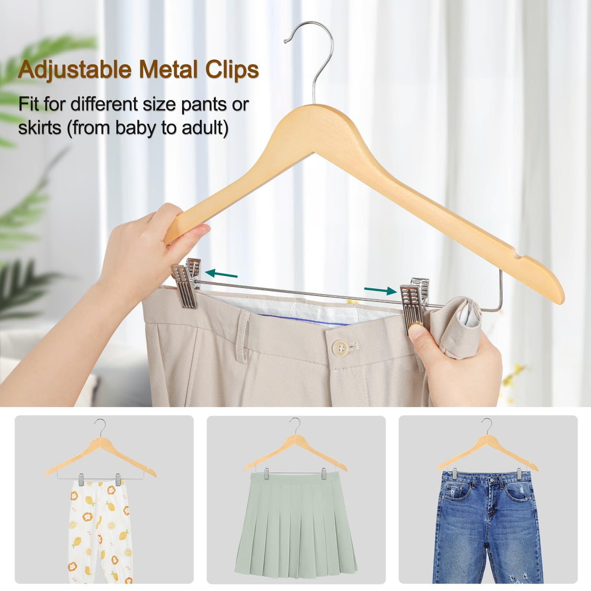 Topia Hanger smooth-sanded finish protects fabrics while showcasing natural grain.