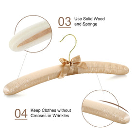 TOPIA HANGER wood core design provides strong support for heavy coats without warping.