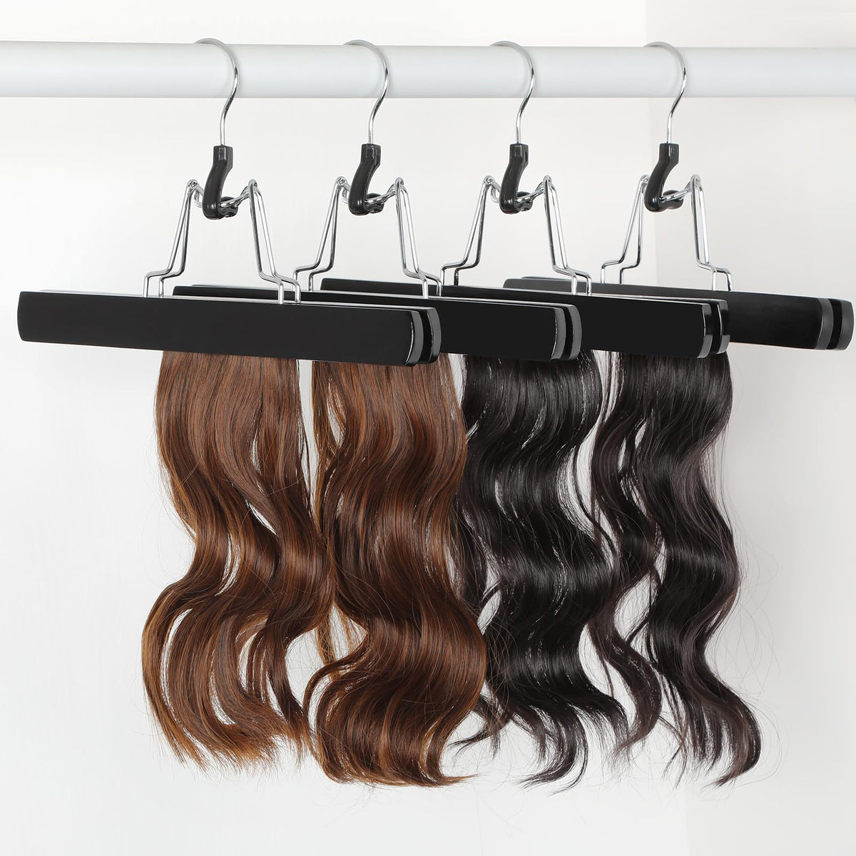 TOPIA HANGER wooden clamp hanger suitable for pants, skirts, jeans, and more.