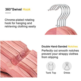 Topia Hanger wooden hanger with smooth surface preventing fabric snags