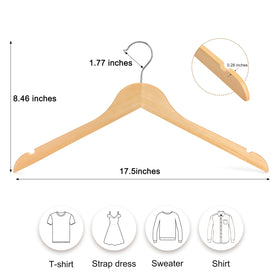 Topia Hanger wooden hanger is slim yet durable for heavy coats and jackets.