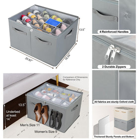 TOPIA HOME adjustable dividers optimize shoe sizes and daily closet organization.