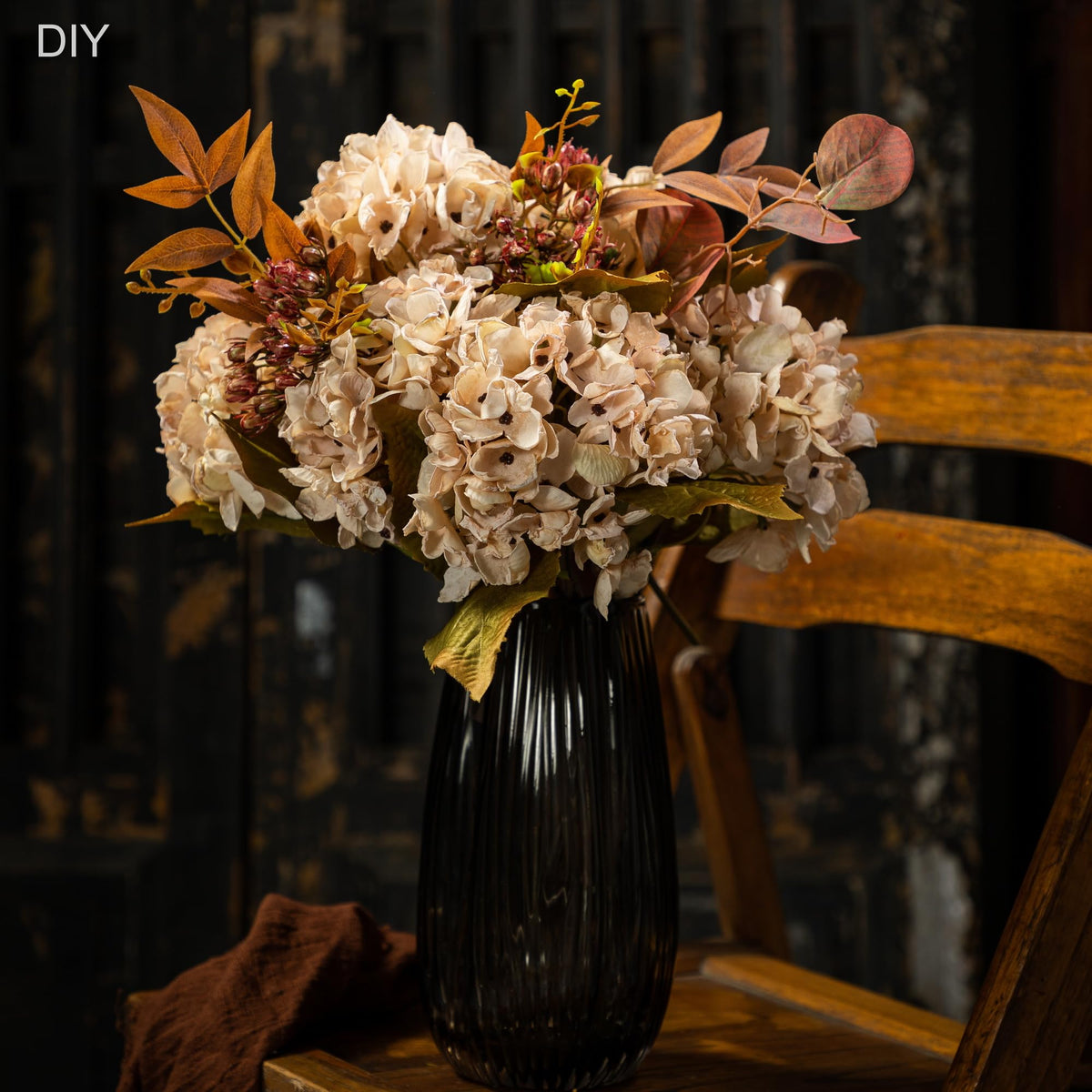 TOPIA silk hydrangea stem with iron-wire for flexible arrangements