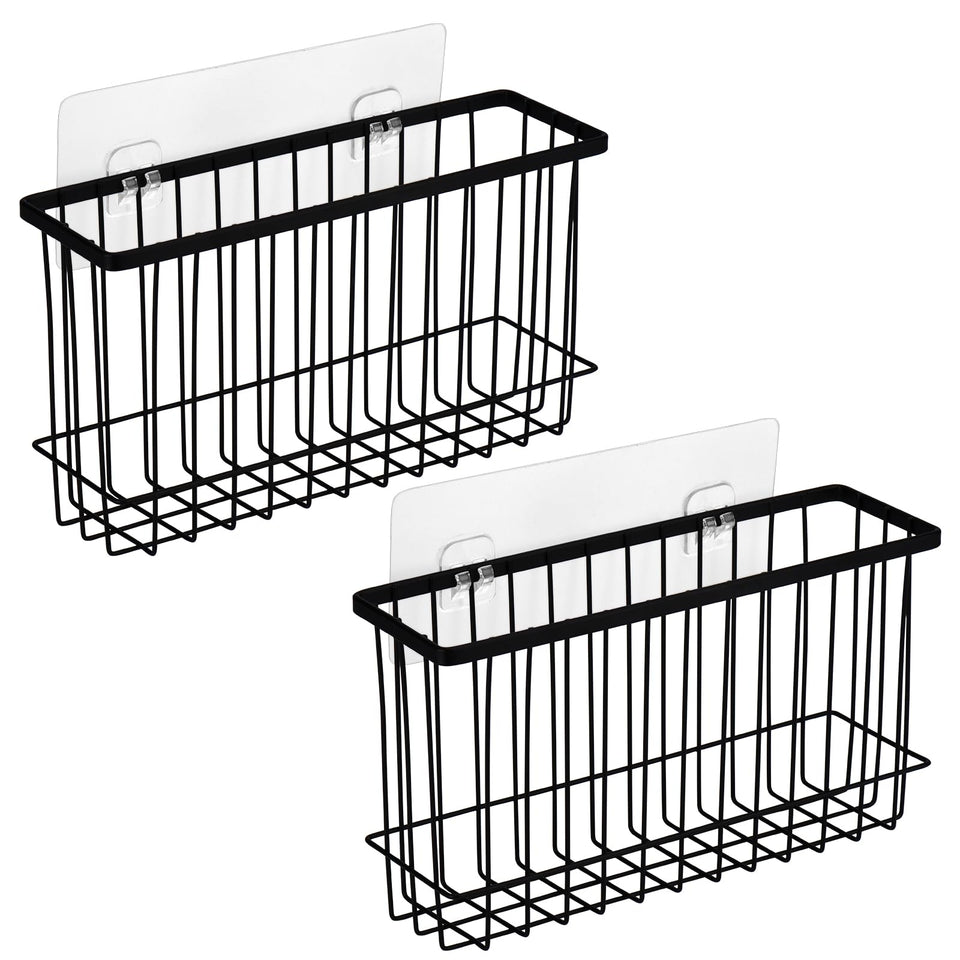 Toplife wall door adhesive organizer on door for wrap storage, no drilling.