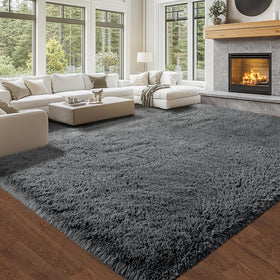 Topmaxcs fluffy rug soft cushioning demonstrates plush comfort underfoot