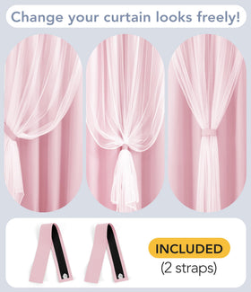 TopNaps pink curtains showing easy installation with grommets for solo setup