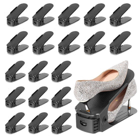 TOPNEW shoe slots organizer in a 4-level setup boosts closet organization and quick access.