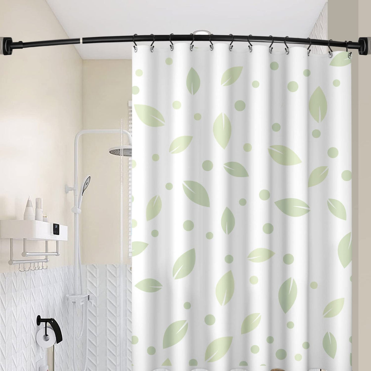 TOPROD in-use in a bathroom with a shower curtain