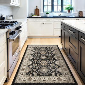 Topruug 3x4 entry rug low-pile emphasizes practical placement and simple cleaning.