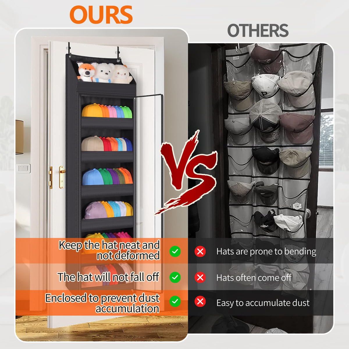 Toread dust-proof hat rack protecting caps from dust.