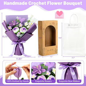 Torontokyo crochet bouquet heart accent for sentimental gift and centerpiece