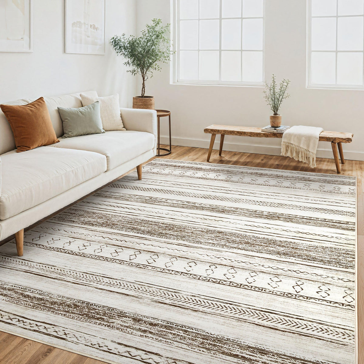 Tortania area rug 5x7 living room plush feel for cozy family spaces.