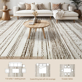 Tortania indoor area rug suitable for living rooms, dining areas, and bedrooms