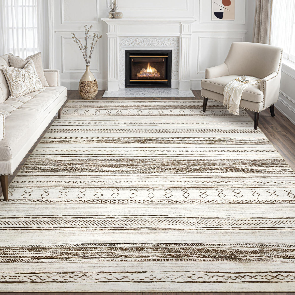 Tortania area rug with soft velvet touch ideal for a cozy living room