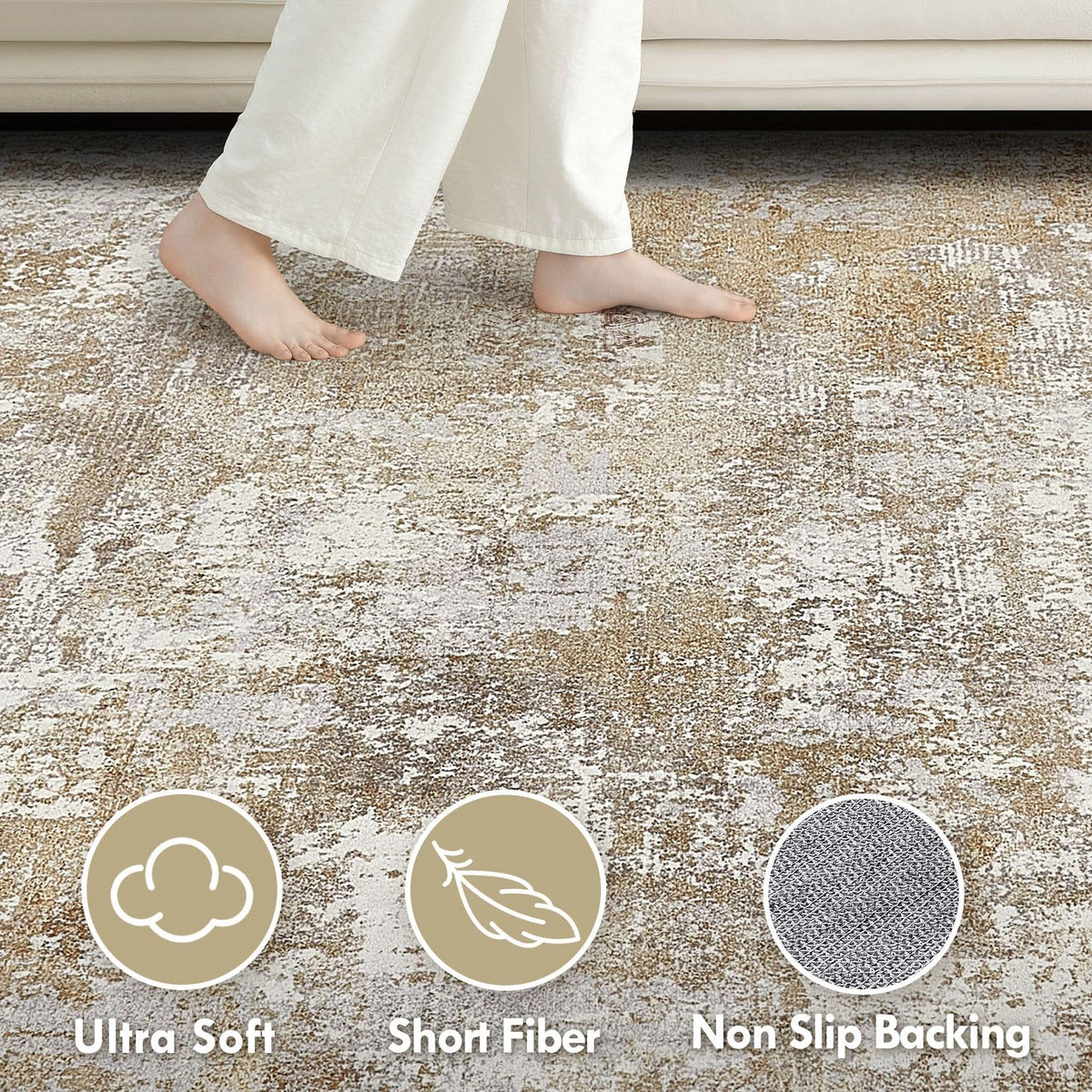 Tortania durable low-pile rug ideal for dining and high-traffic areas.
