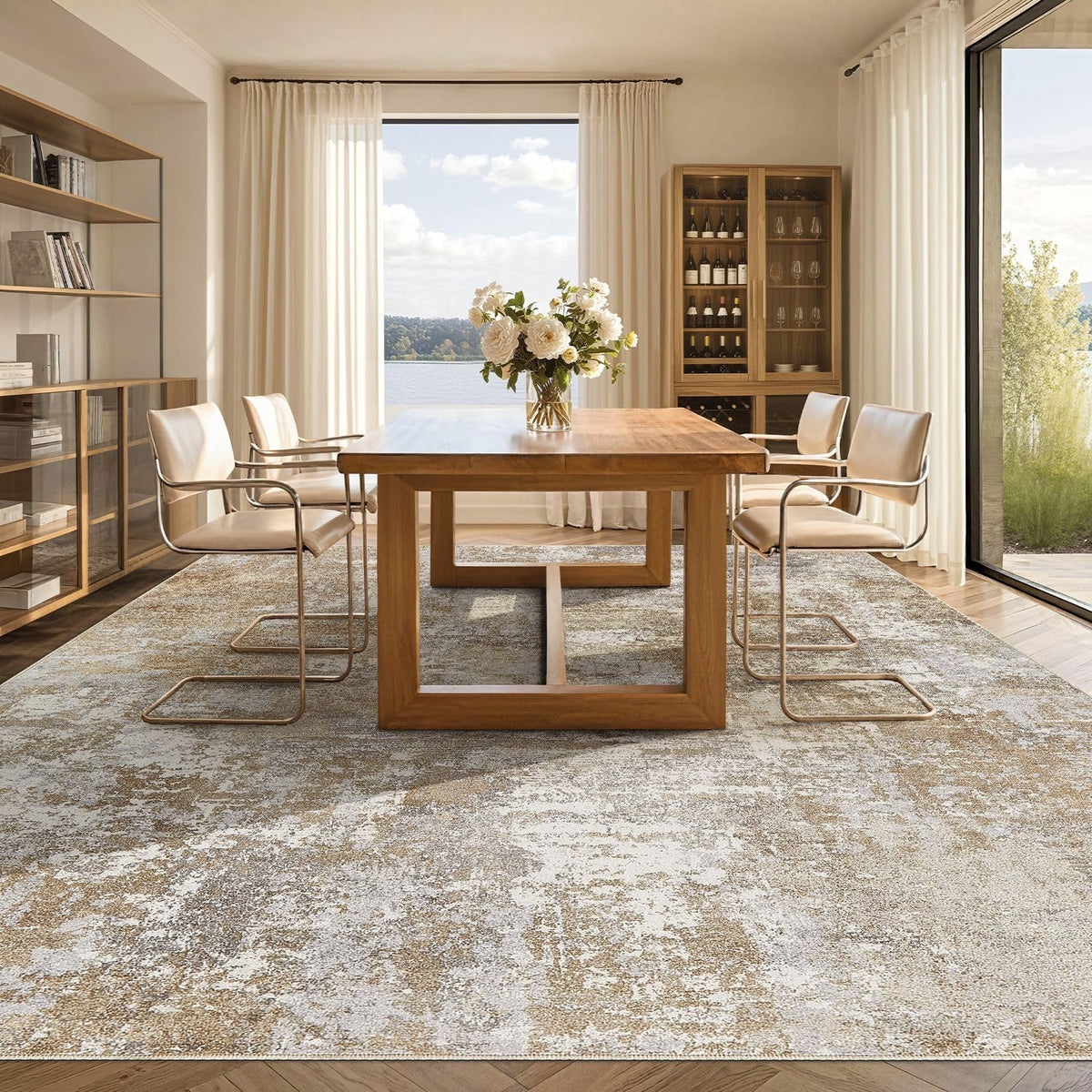 Tortania non-slip backing provides secure placement on any floor.