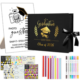 Torvion Crest graduation guest book front cover, a keepsake for heartfelt messages