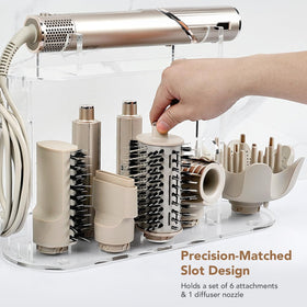 TOSAGE long-barrel storage keeps vanity tools neatly arranged.