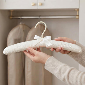 Tosnail ivory bow detail hanger adds elegant touch to bridal wardrobe