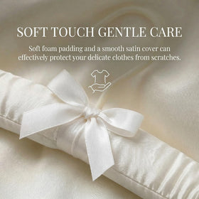 Tosnail ivory satin padded hanger with 360 degree swivel hook for easy access