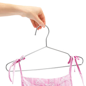 Tosnail heavy-duty kids hanger supports coats, sweaters and jackets securely.