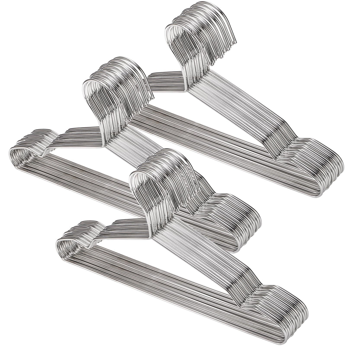 Tosnail kids hanger 12.5 inch close-up shows sturdy stainless steel construction for growing wardrobes.