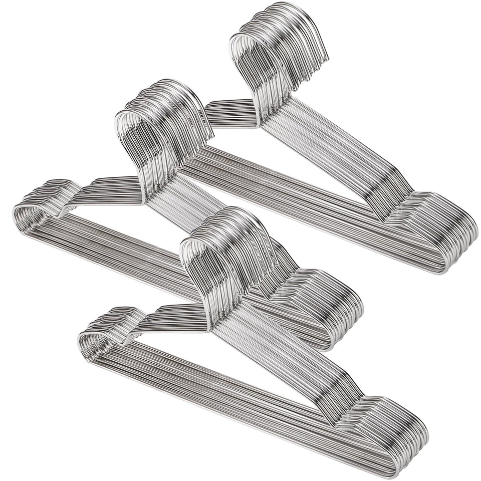 Tosnail kids hanger 12.5 inch close-up shows sturdy stainless steel construction for growing wardrobes.