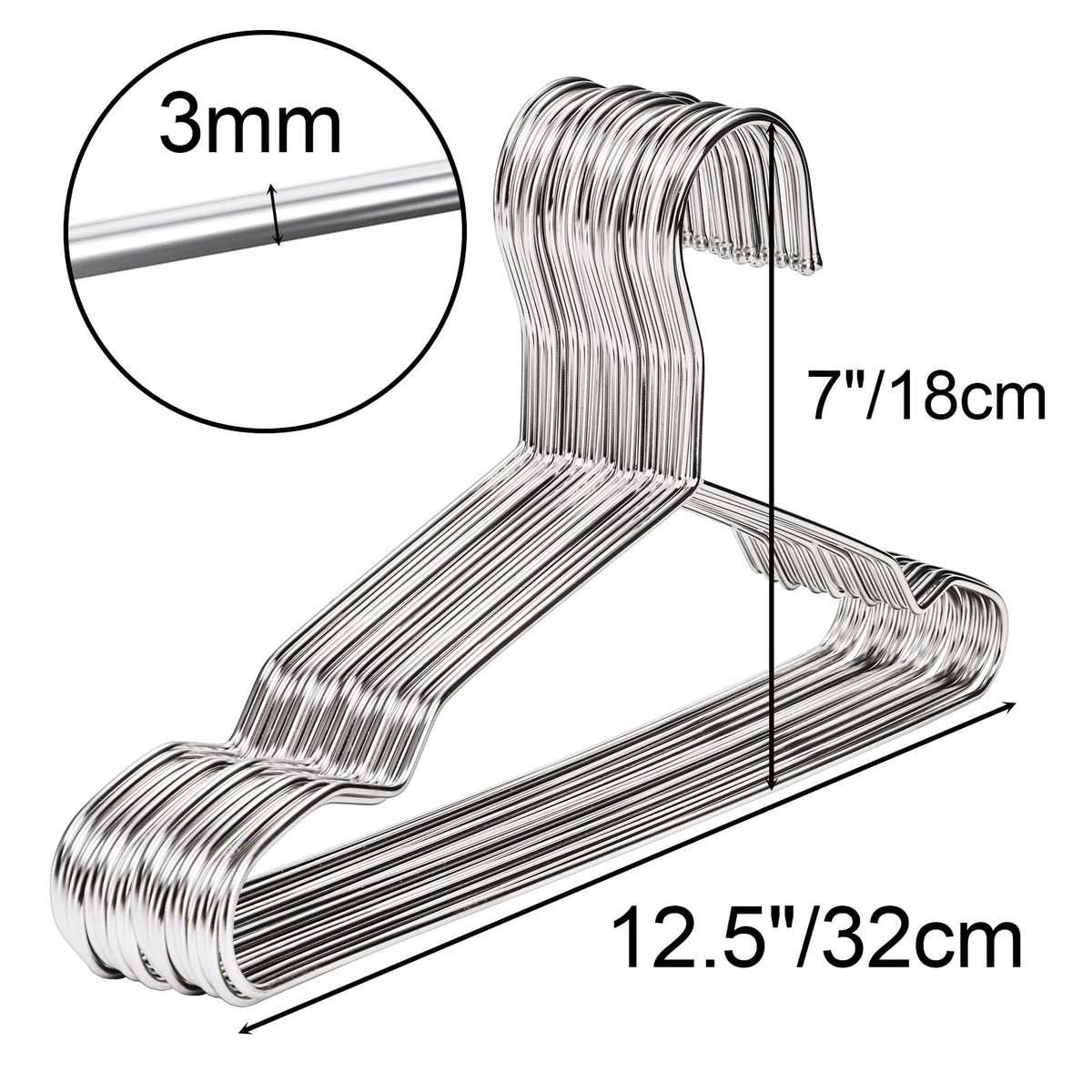 Tosnail kids hanger 12.5 inch hook-cap protects delicate fabrics during daily use.