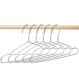 Tosnail 12.5 inch hanger mounted in closet promotes neat, organized wardrobes.