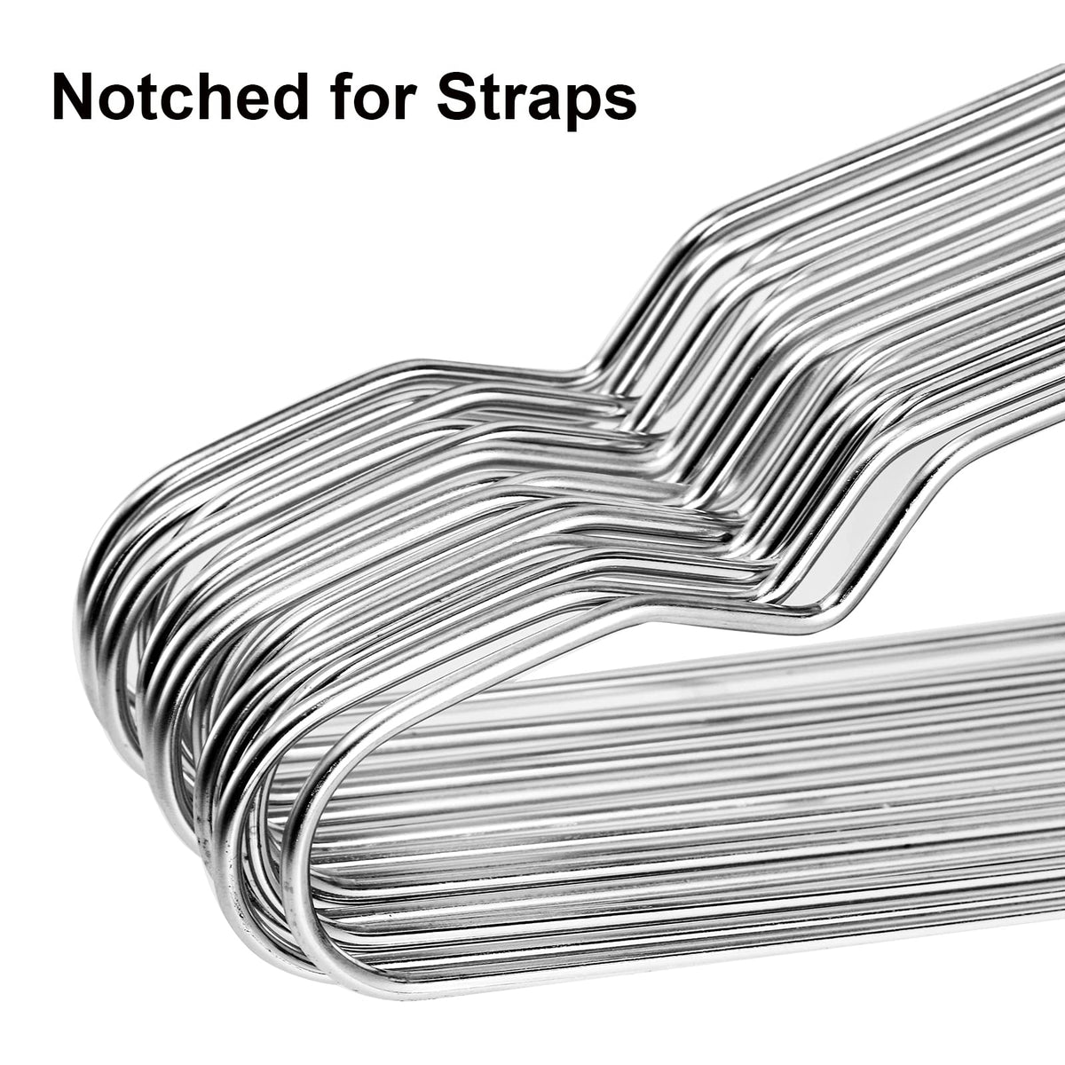 Tosnail kids hanger notched shoulder helps secure straps on dresses and tops.
