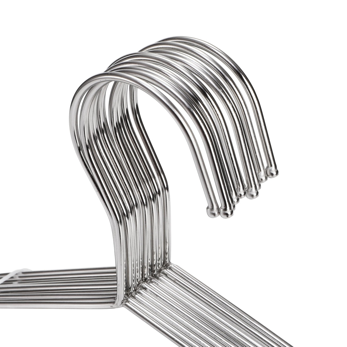 Tosnail stainless steel kids hanger pack highlights space-saving design for compact closets.