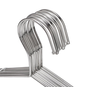 Tosnail stainless steel kids hanger pack highlights space-saving design for compact closets.