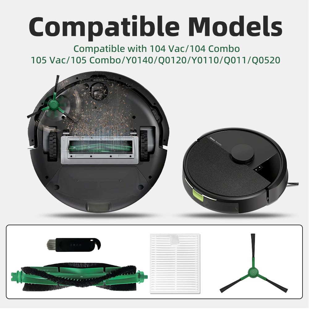 TOSOMO Roomba HEPA filters provide sealed filtration for consistent suction.
