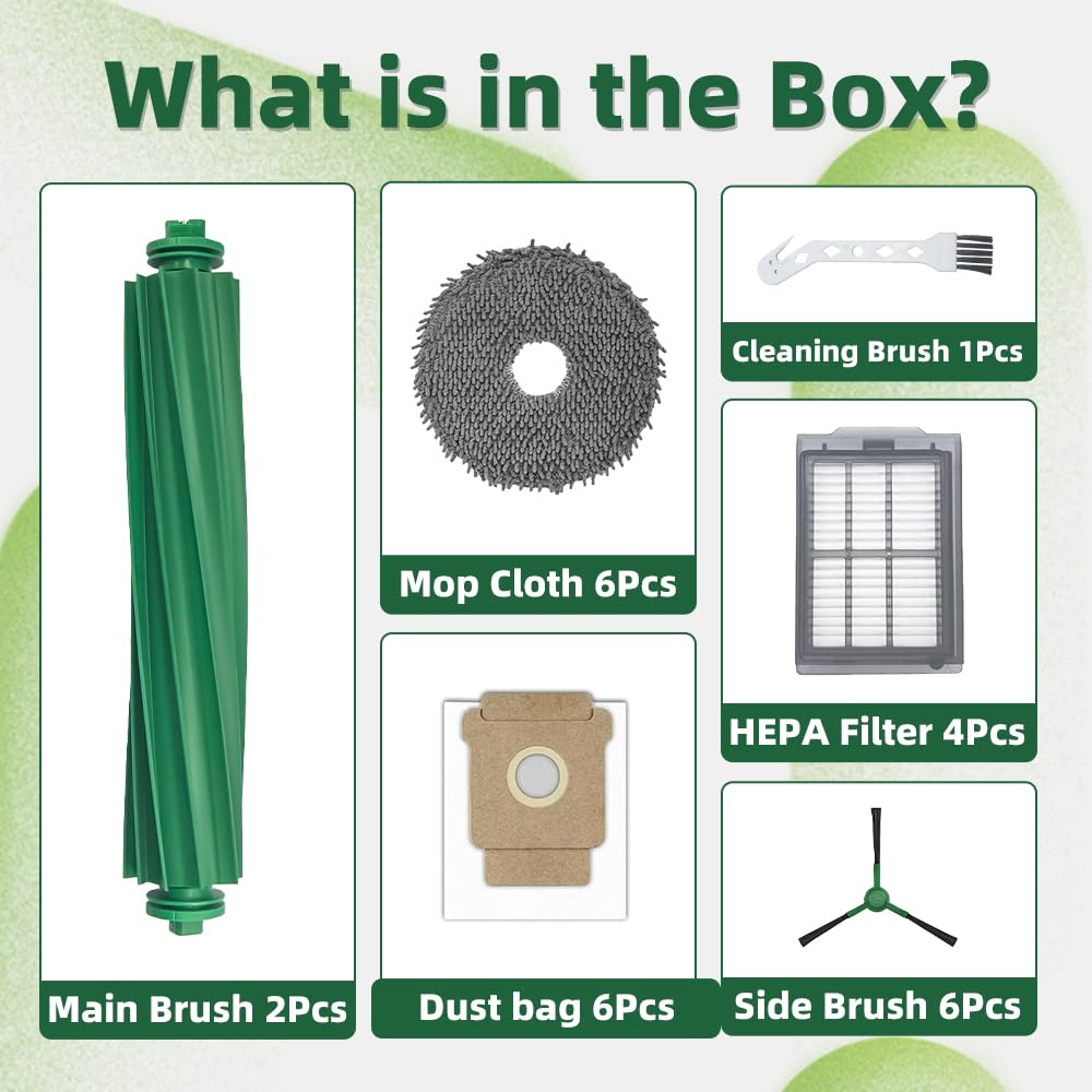 TOSOMO Roomba Plus side brushes for edge cleaning and furniture protection.