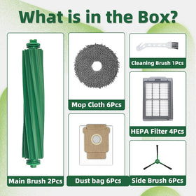 TOSOMO Roomba Plus side brushes for edge cleaning and furniture protection.