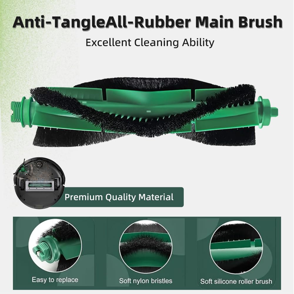 TOSOMO Roomba side brushes with soft nylon bristles for edge cleaning.