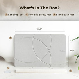 TOSORO diatomite stone mat with a modern bathroom design enhances style.