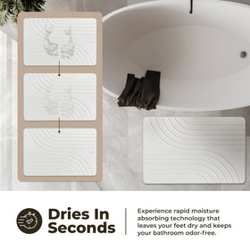 TOSORO quick-dry bath mat absorbs moisture rapidly after showers.