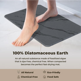 TOSORO quick-drying mat drains moisture to keep floors dry.