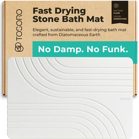 TOSORO Stone Bath Mat anti-slip texture for secure showers.