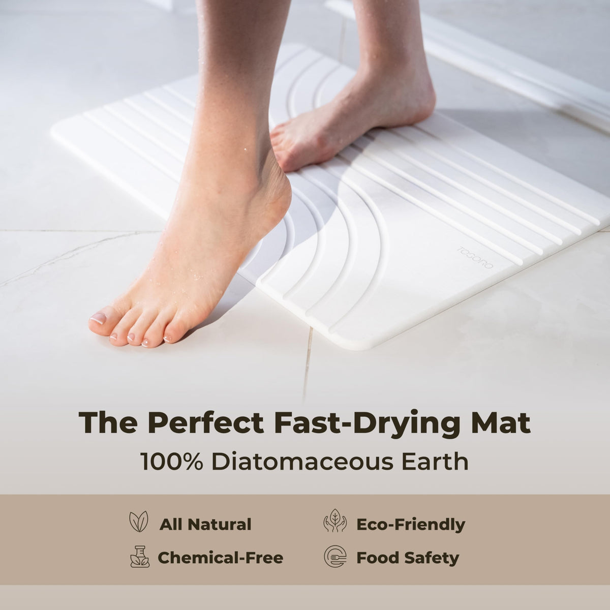 TOSORO Easy-clean stone mat requires simple maintenance.