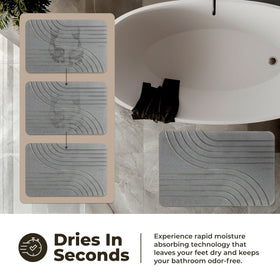 TOSORO bath mat non-slip textured surface prevents slips after showers.