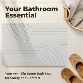 TOSORO Stone Bath Mat with gift-ready design fits bathrooms, kitchens, or pet-friendly areas.
