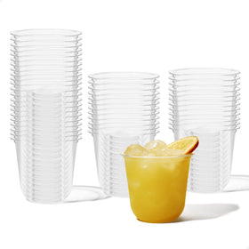 TOSSWARE Natural Arc 12oz cup, clear and recyclable, ideal for outdoor parties.