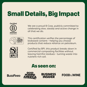 Eco-conscious hosting with recyclable, plant-based TOSSWARE cups and lids