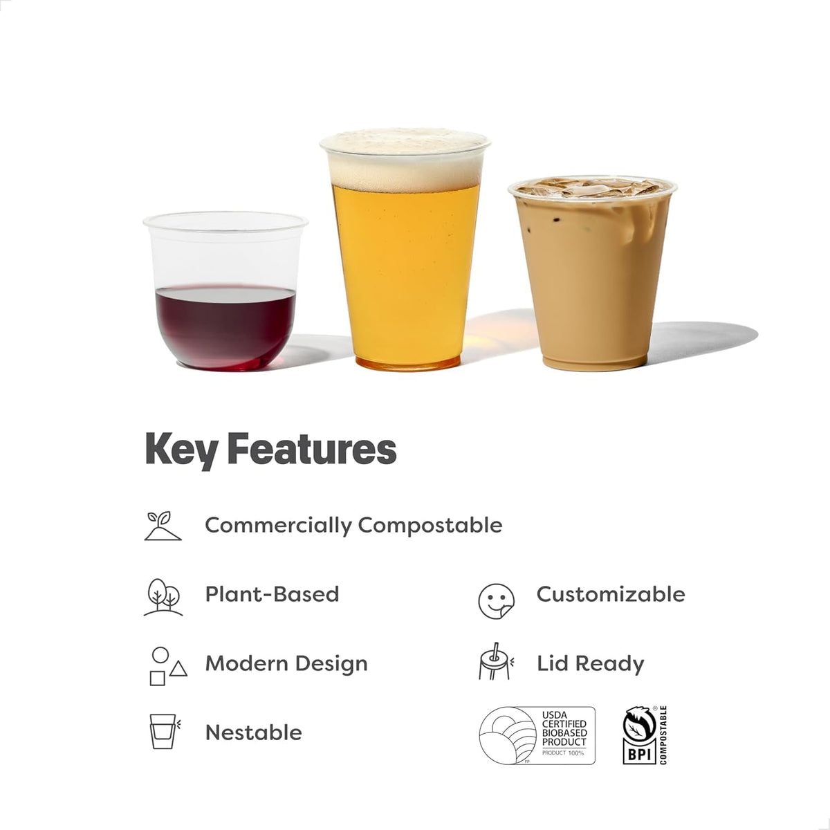 TOSSWARE Natural Arc BPA-free label—safe choice for gatherings.